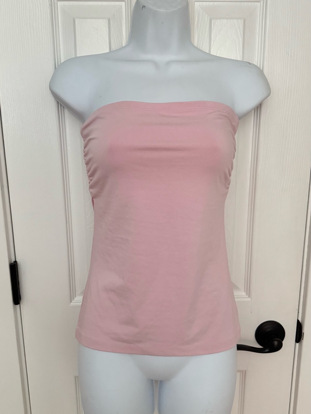 Stretch Strapless Tube Camisole in Light Pink